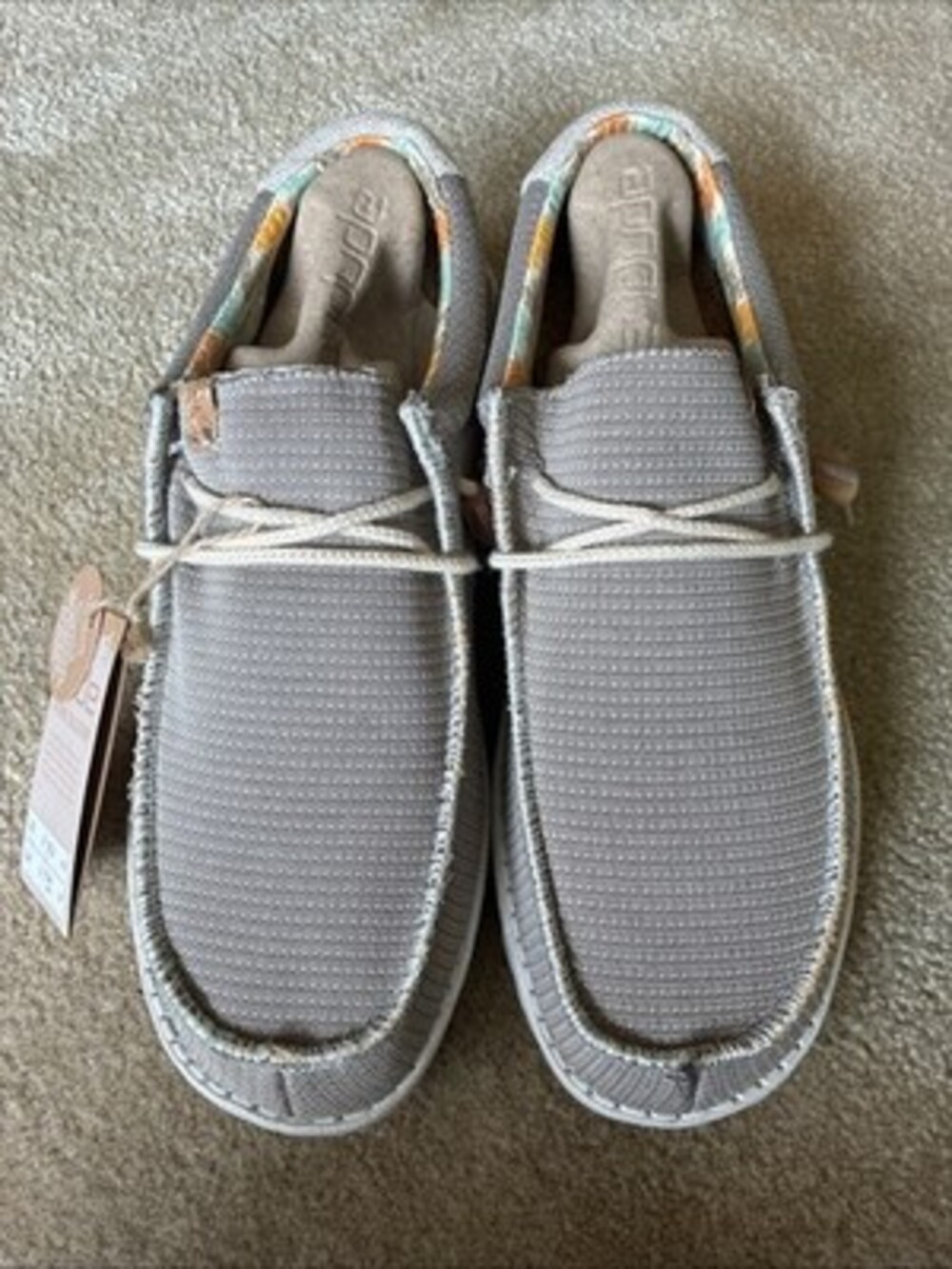 Hey Dude Wally Eco Sox Sneakers Men’s 9 Desert Brown Slip On NEW